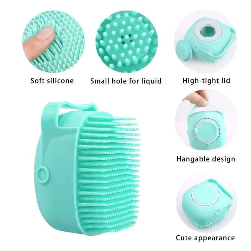 Silicone Massage Bath Brush with Soap Dispenser