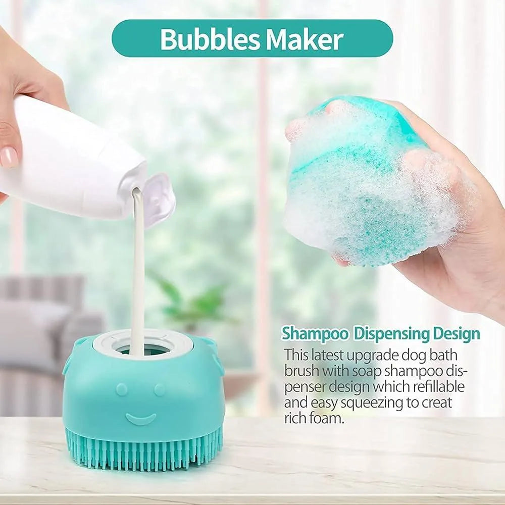 Silicone Massage Bath Brush with Soap Dispenser