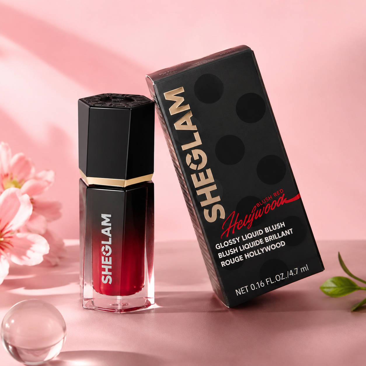 Sheglam Hollywood Blush Red 0.16oz – Glossy Liquid Blush