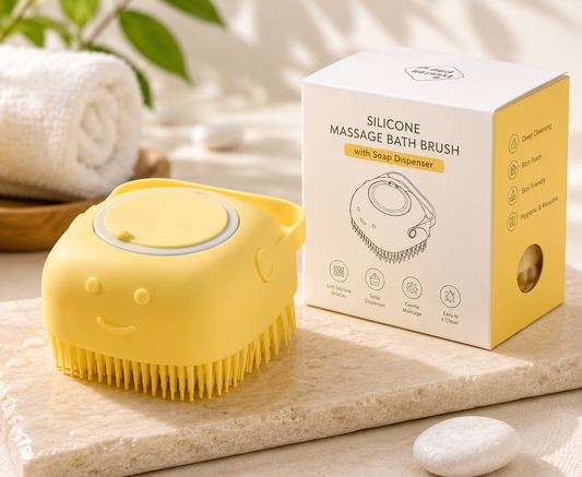 Silicone Massage Bath Brush with Soap Dispenser